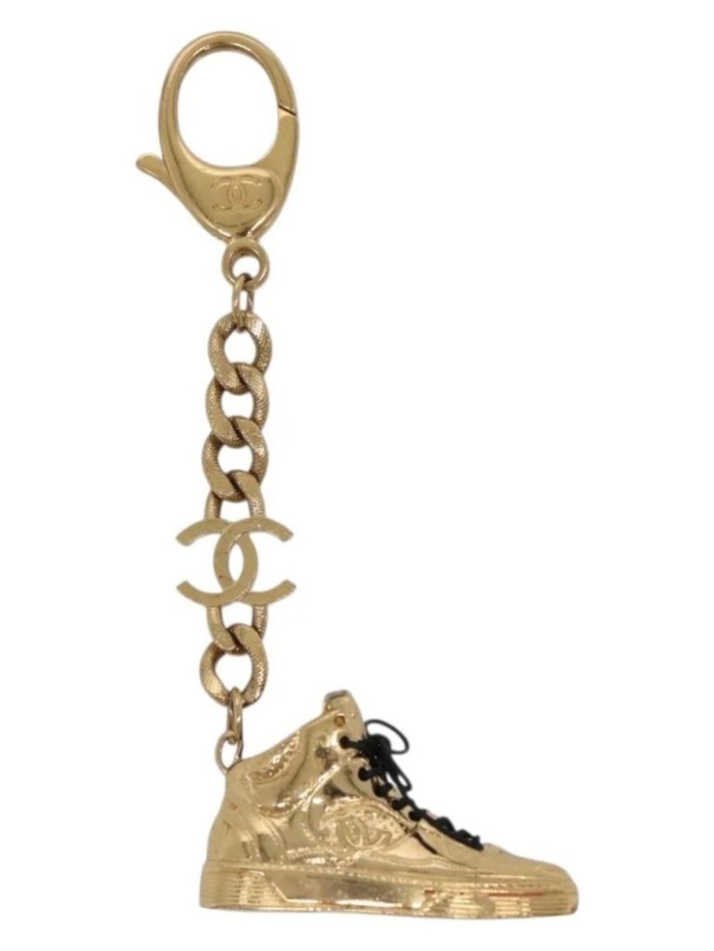 CHANEL Key Holder metal Gold CC